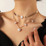 Vintage Pearl Cross Coin Pendant Necklace Women's – Jewelry Gift Ideas — 3