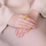 Silver-plated Ancient Gold Natural Beeswax Amber – Meaningful Gifts — 4