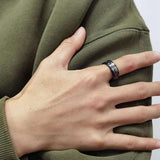 Camouflage Three-color Ring Military Fan Titanium – Jewelry Gift Ideas — 3