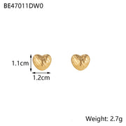 Minimalist Titanium Steel Ear Studs Triangle Oval – Stylish Gifts — 5