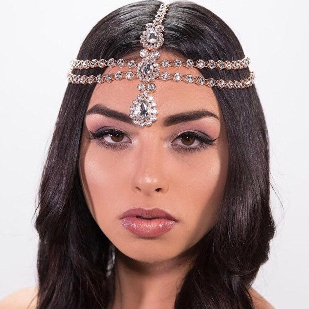 Personality Ethnic Wind Rhinestone Hair Chain – Beauty Gifts — 1