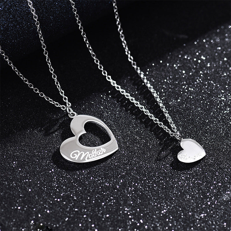 Heart-shaped Stitching Stainless Steel Necklace – Jewelry Gift Ideas — 1