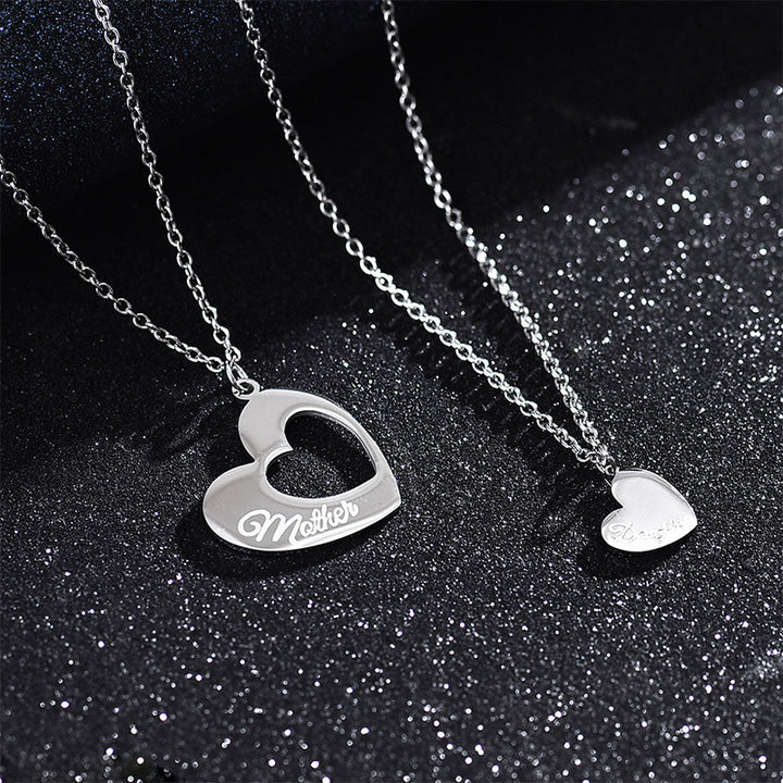 Heart-shaped Stitching Stainless Steel Necklace – Jewelry Gift Ideas — 1