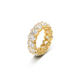 Copper Gold Plated Oval Double Fashion Hand Ring – Stylish Gifts — 5