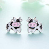 Girl Funny Cute Mini In Stock Cow Stud Earrings – Gifts for Kids — 10