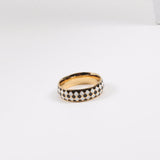 Diamond Checkerboard Black And White Drip Ring – Surprise Gifts — 1
