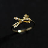 Gold Plated Bow Women's Niche Design Index Finger – Jewelry Gift Ideas — 1