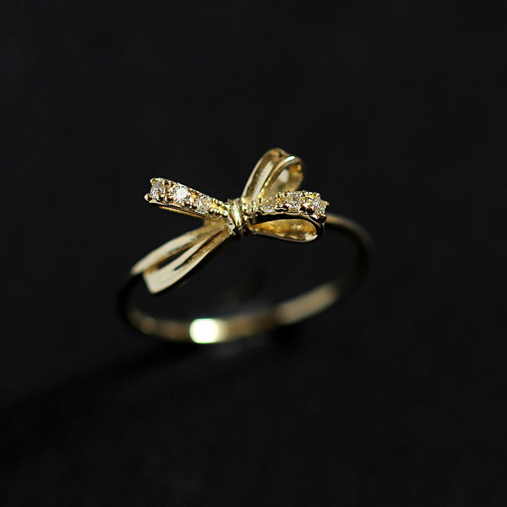 Gold Plated Bow Women's Niche Design Index Finger – Jewelry Gift Ideas — 1