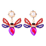 Bee Ear Studs Colorful Insect Earrings Fashion – Stylish Gifts — 8