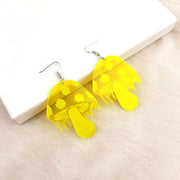 Acrylic Fluorescent Small Mushroom Earrings – Holiday Gift Ideas — 3