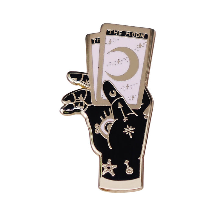 Mysterious Hand Brooch Moon Badge Divination – Stylish Gifts — 1
