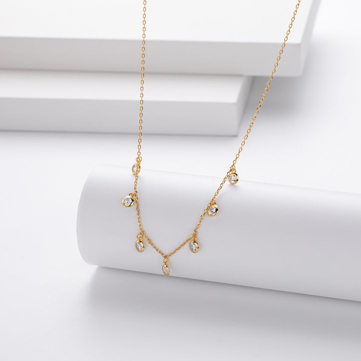 Simple Zircon Inlaid Temperament Necklace – Jewelry Gift Ideas — 1
