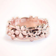 14K Rose Gold Flower 925 Silver Ring Hand Jewelry – Jewelry Gift Ideas — 4