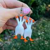 Lovely Three-headed Goose Pendant Earrings – Jewelry Gift Ideas — 5