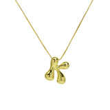 Brass Glossy Balloon English Letter Pendant – Jewelry Gift Ideas — 19