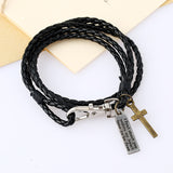 PU Woven Leather Cowhide Bracelet Double Ring – Jewelry Gift Ideas — 4