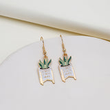 Women's Fashion Cartoon Potted Greenery Earrings – Stylish Gifts — 1