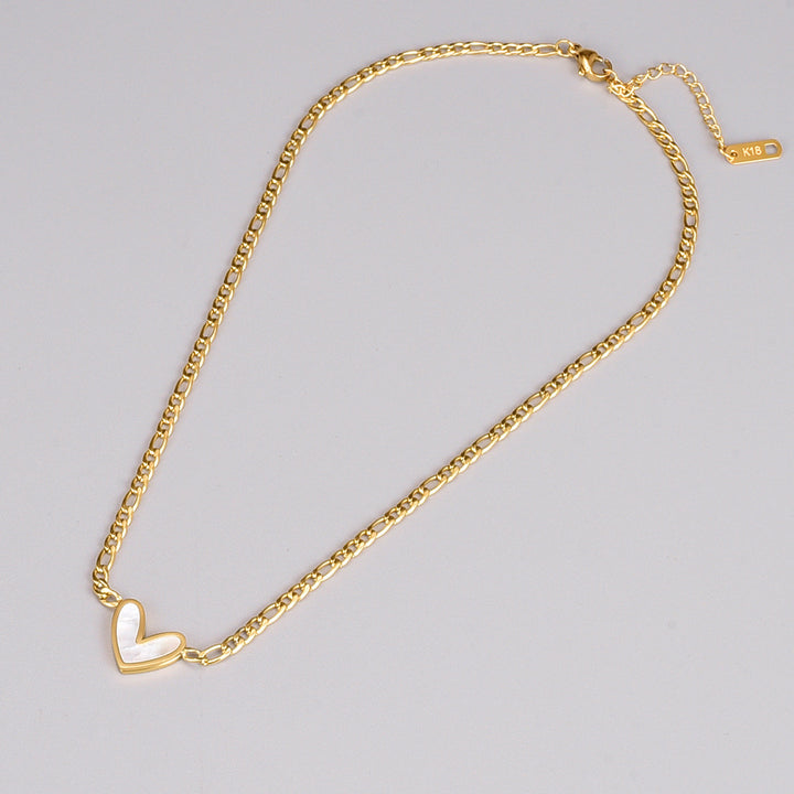 Faceted Heart Necklace Clavicle Chain Fashion – Jewelry Gift Ideas — 1