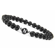 6MM Natural Frosted Agate Letter Bracelet – Jewelry Gift Ideas — 2