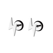 Stainless Steel Round Cake Earrings Black – Gift Ideas — 2
