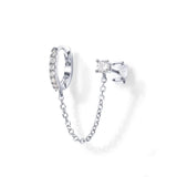 S925 Sterling Silver Single Row Studded Earring – Jewelry Gift Ideas — 7
