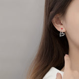 S925 Silver Needle Asymmetric Tassel Love Stud – Gifts for Couples — 3
