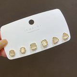 Women's Fashion Simple Silver Pin Earrings Set – Stylish Gifts — 12