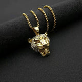 Stainless Steel Gold-plated Lion Head Pendant – Jewelry Gift Ideas — 3