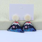 Women's Vintage Color Clash Embossed Acrylic Earrings – Gifts for Her — 9