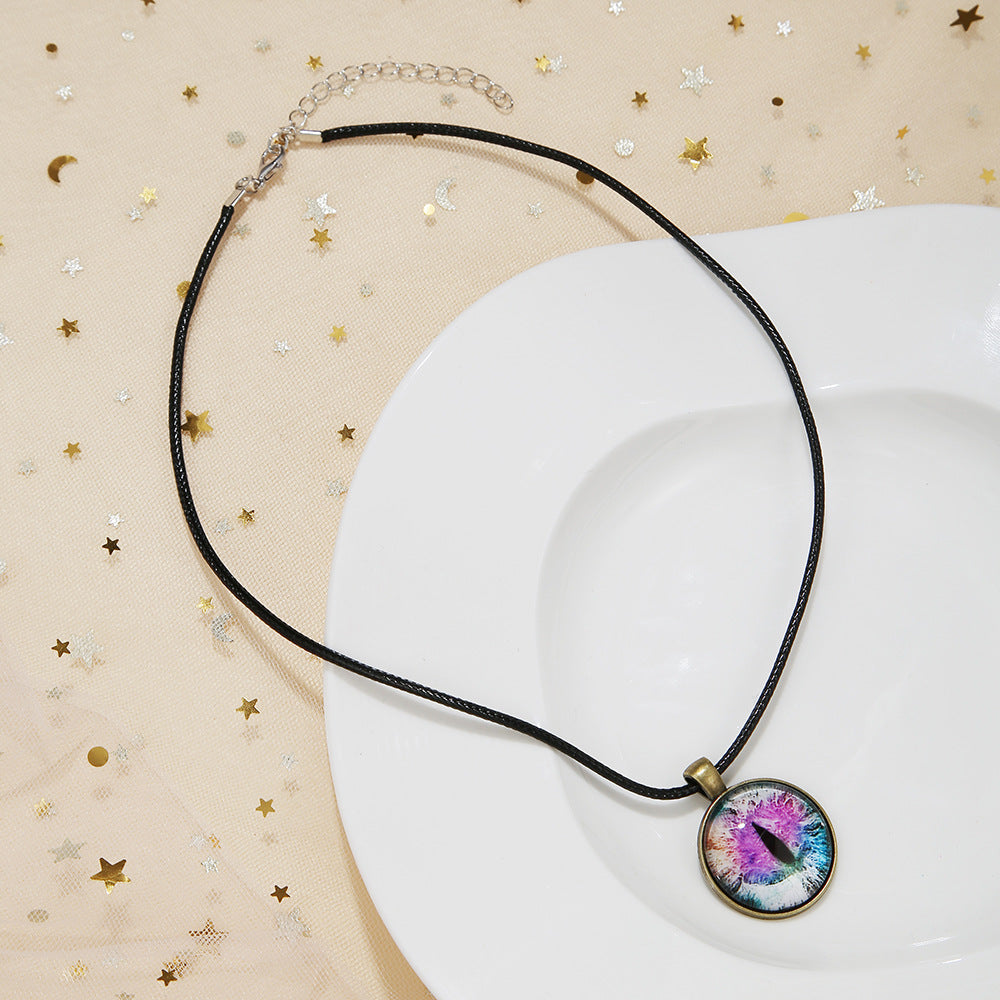 Retro Punk Time Gem Eye Necklace Alloy Pendant – Jewelry Gift Ideas — 1