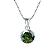 925 Silver Inlaid Round Moissanite Necklace – Jewelry Gift Ideas — 3