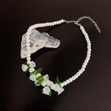 Spring Flower Lily Of The Valley Pearl Necklace – Jewelry Gift Ideas — 3
