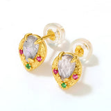 Light Luxury Vintage Natural Stone Sterling Silver Leaf – Gift Ideas — 2