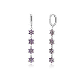 Fashion Sterling Silver Earrings Diamond Flower – Stylish Gifts — 9
