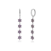 Fashion Sterling Silver Earrings Diamond Flower – Stylish Gifts — 9