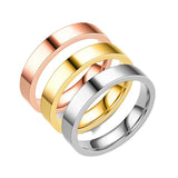 Glossy Stainless Steel Couple Ring Fashion – Stylish Gifts — 3