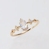 S925 Gold Plated Moonstone Thin Ring Women's Ring – Gifts for Her — 2