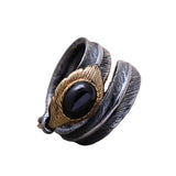 Women's Garnet Vintage Statement Feather Ring – Gifts for Her — 3