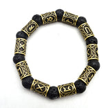Volcanic Lava Stone Bracelet Viking Rune One – Jewelry Gift Ideas — 3
