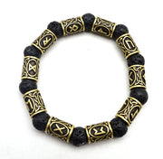 Volcanic Lava Stone Bracelet Viking Rune One – Jewelry Gift Ideas — 3