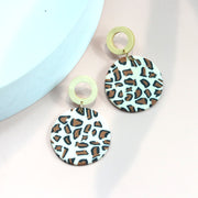 Women's Delicate Metal Panel Clay Earrings – Gifts for Her — 6