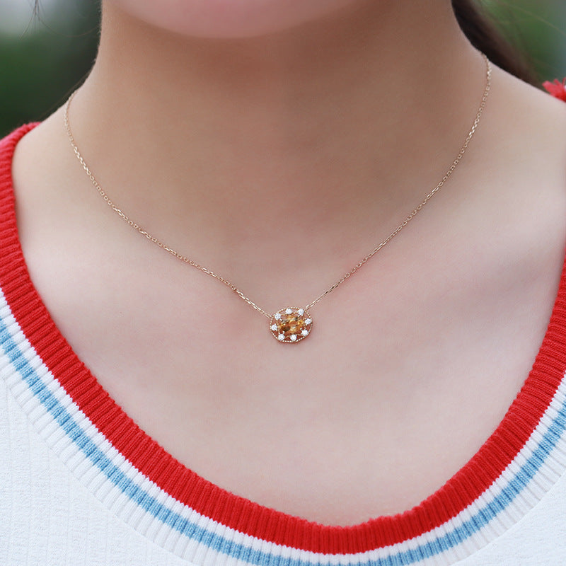 Natural Citrine Necklace Sky Blue Topaz – Jewelry Gift Ideas — 1