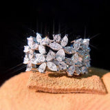 Leaf-shaped Ring Female Plated 18K Inlaid – Jewelry Gift Ideas — 3