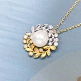Silver Plated Pearl Zircon Necklace – Jewelry Gift Ideas — 3