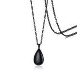 Titanium Steel Drop Shape Urn Pendant Necklace – Jewelry Gift Ideas — 6