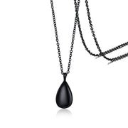 Titanium Steel Drop Shape Urn Pendant Necklace – Jewelry Gift Ideas — 6