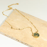 Simple Natural Stone Necklace Sun Light Stainless – Jewelry Gift Ideas — 8