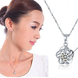 Women's 925 Sterling Silver Flower Pendant – Jewelry Gift Ideas — 4