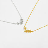 S925 Sterling Silver Leaf Shaped Necklace – Jewelry Gift Ideas — 5