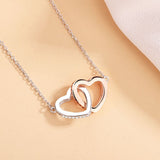 Silver Heart Two Color Necklace Double Mood – Jewelry Gift Ideas — 7